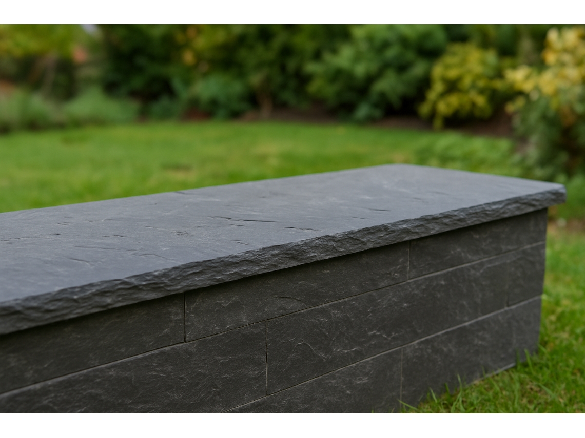 Cubremuros De Pizarra Natural 50x30x2 Cm / Gris
