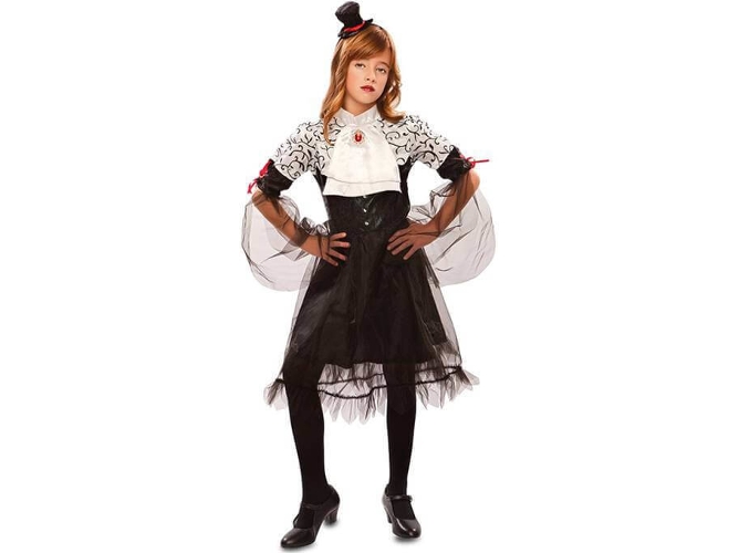 Disfraz de Niña DISFRAZZES Vampiresa Oscura (Talla: 5 a 6 años)