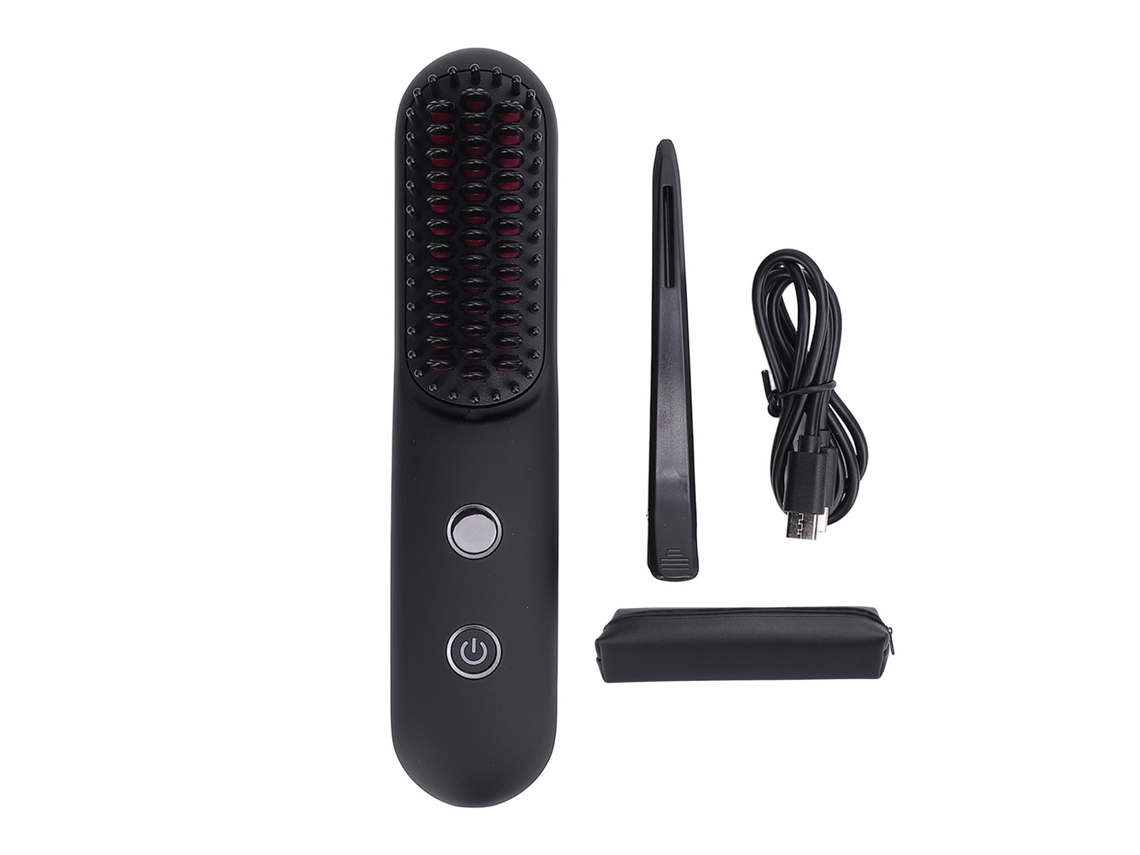 Cepillo alisador de cabello sin viento 2026 con iones negativos, portátil, recargable, para alisar y rizar el cabello para mujeres.