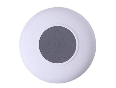 Mini Altavoz de Ducha Bluetooth con Micrófono Incorporado con Ventosa Apto para Baño y ExteriorBlanco BISBISOUS