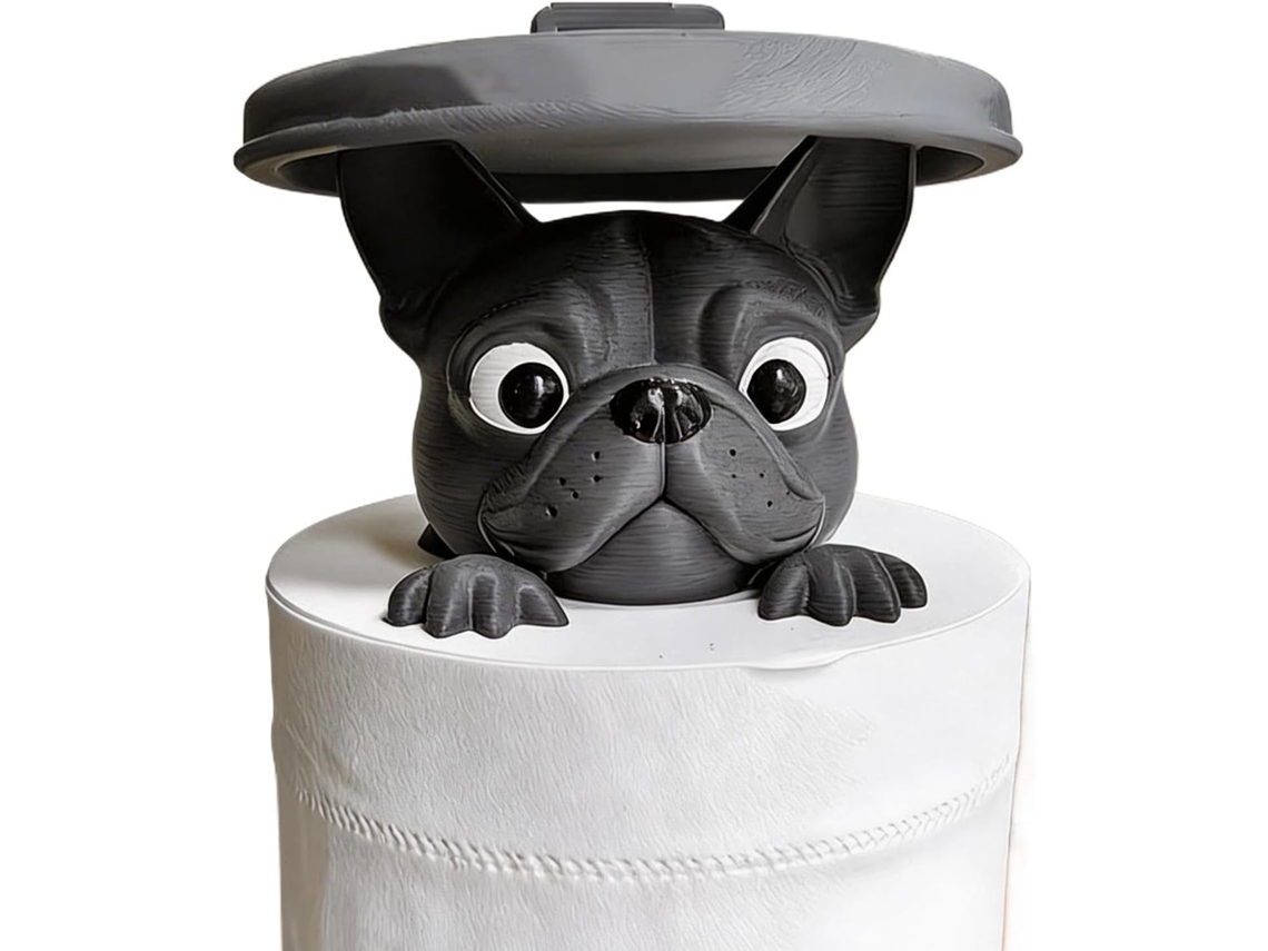 Soporte Para Rollos De Papel Higiénico Con Diseño De Dibujos Animados, Soporte Para Rollos De Papel Higiénico - Lindo Bulldog Para Guardar Pañuelos De Papel