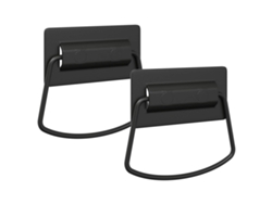Tiradores para armarios, 2 unidades, negros, 85 x 45 mm, metal VIDAXL