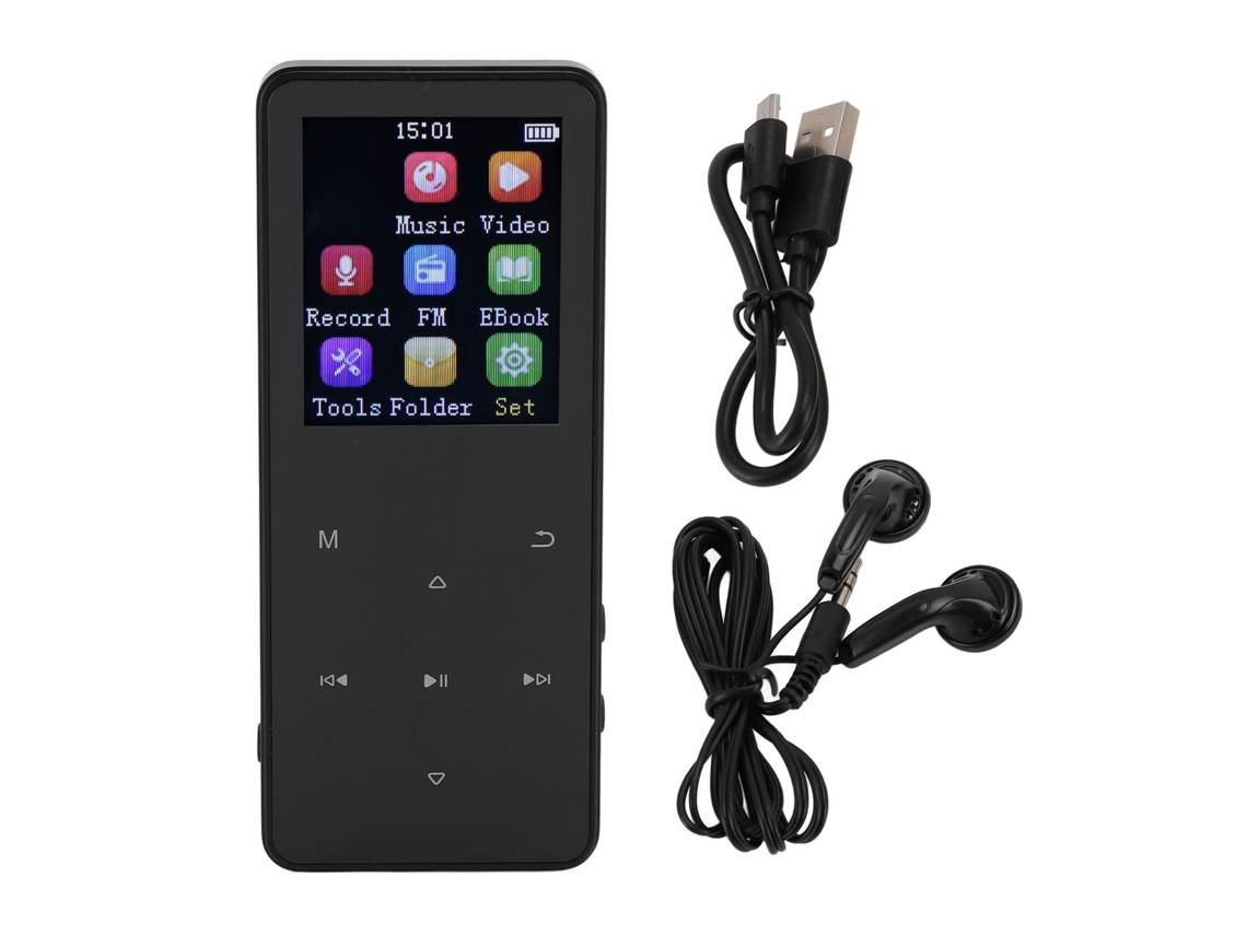 Reproductor Mp3 Bluetooth Con Pantalla Táctil De 1,8 Pulgadas, Altavoz Integrado, Compatible Con 128gb Y 32gb