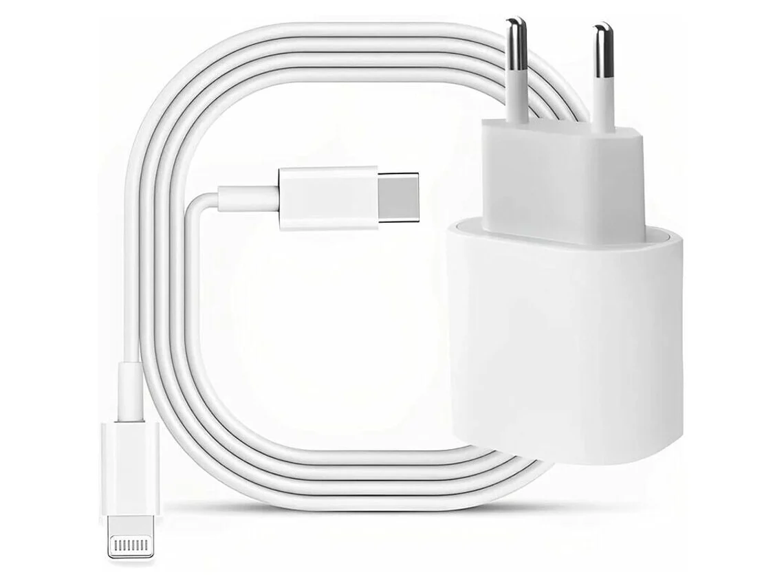 Cargador rápido USB C PD de 20 W con certificación MFi de Apple para iPhone con cable C a Lightning de 1,8 m, adaptador tipo C para iPhone 14/14 Plus/14
