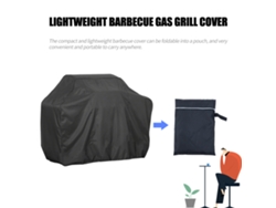 Funda para parrilla de gas negra, resistente al agua y duradera
