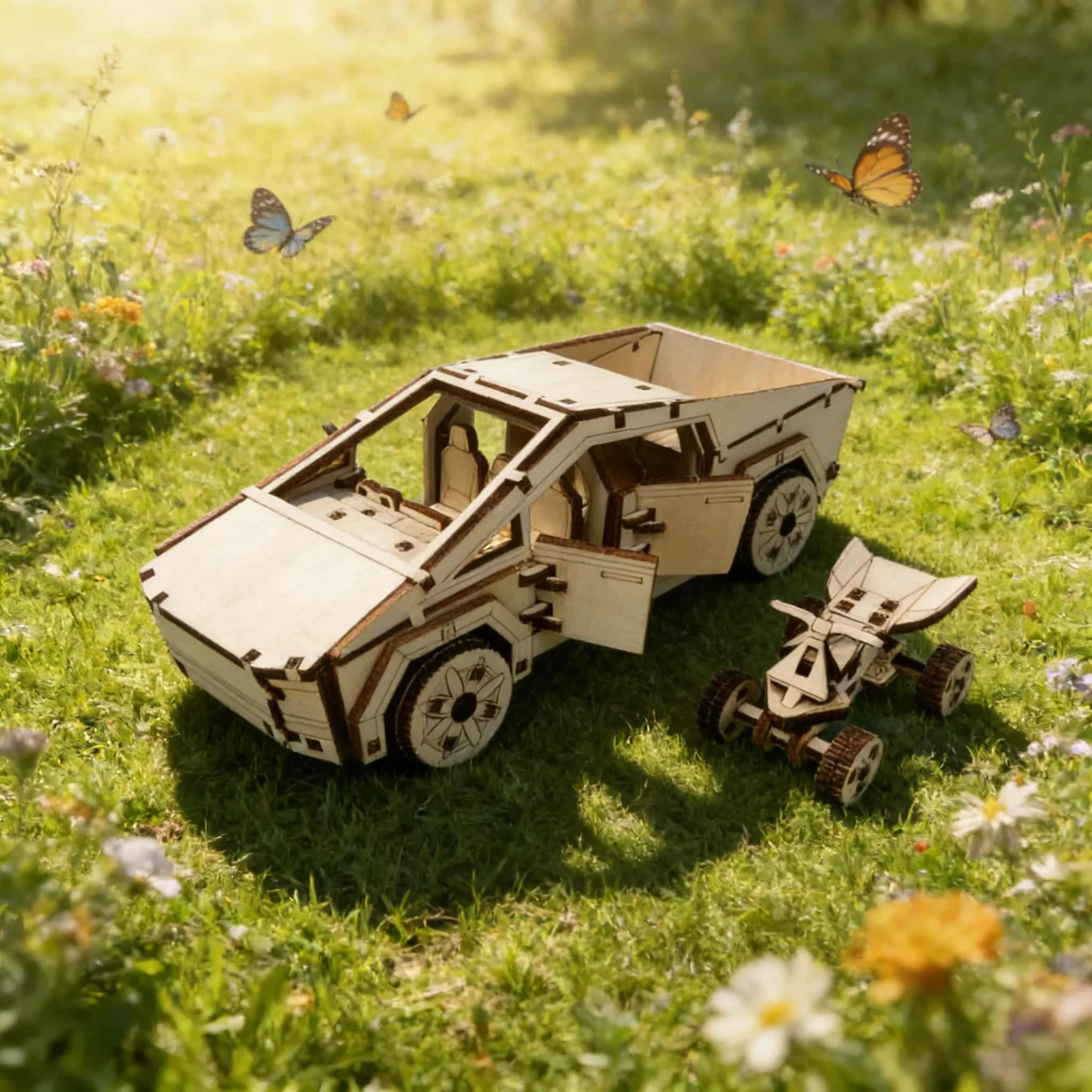 Rompecabezas de madera 3D para coches, kit de modelo para armar MDUG