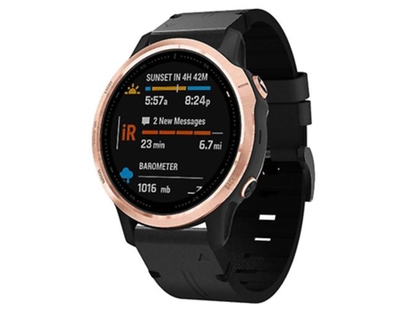 Correa De Reloj Inteligente Para Garmin Fenix 6S Correa De Reloj De Cuero Con Hebilla De Acero De 20 Mm Negra VENISYMLIS