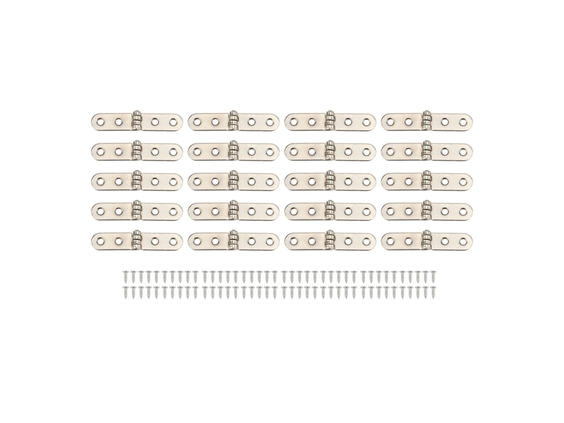 20 Piezas De Extensiones De Mesa Plegables De 180 Grados Para Máquina De Coser, Color Plata, 77x15 Mm, Con Tornillos.