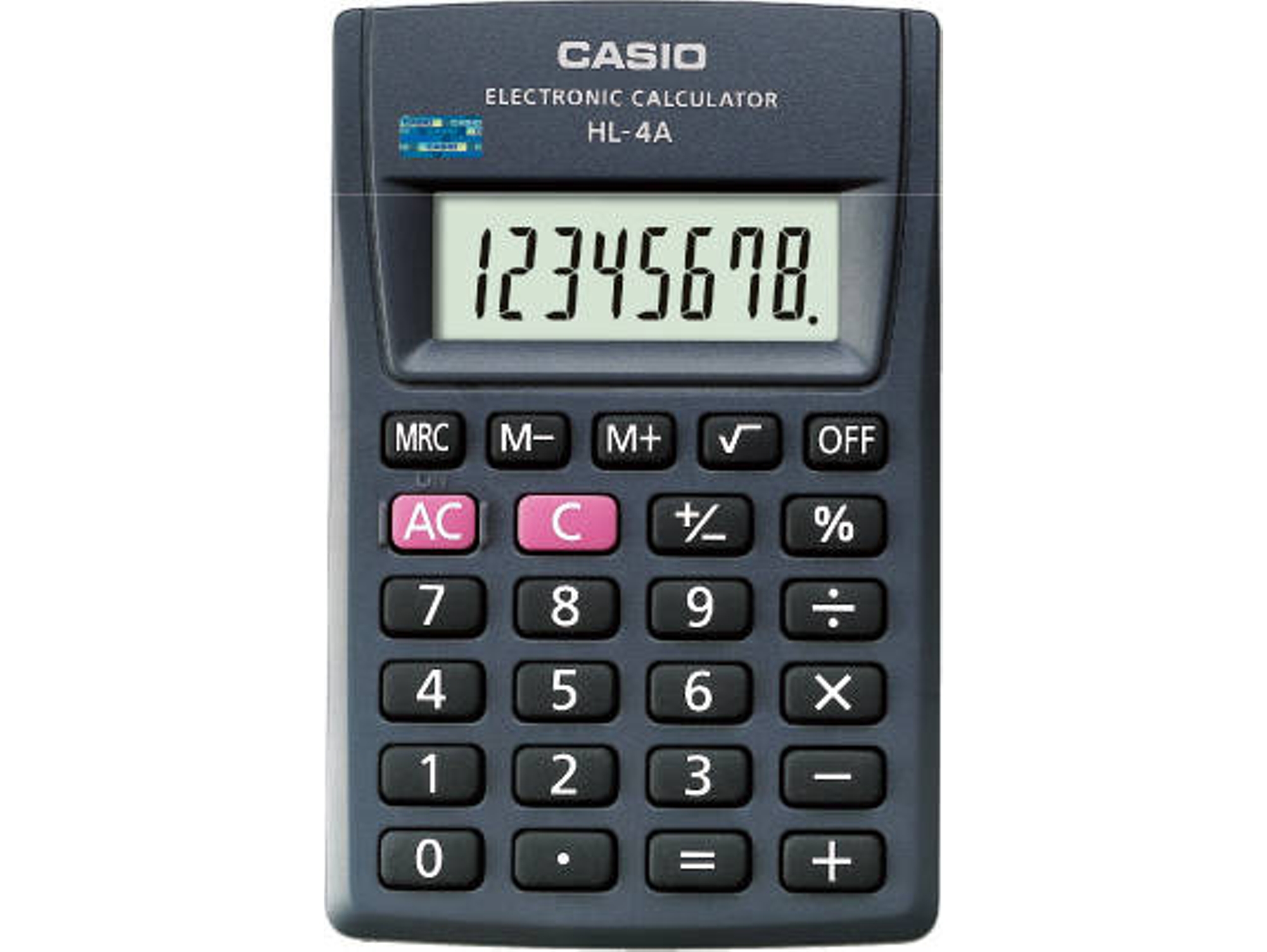 Calculadora Básica CASIO HL-4A Gris (8 dígitos)
