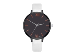 Reloj De Pulsera Analógico De Aleación Para Mujer Con Esfera Redonda Y Movimiento De Cuarzo (negro)