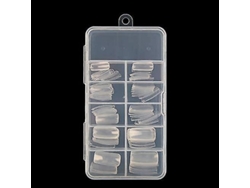 Uñas Postizas Rectangulares Transparentes De Cobertura Total, Listas Para Aplicar.