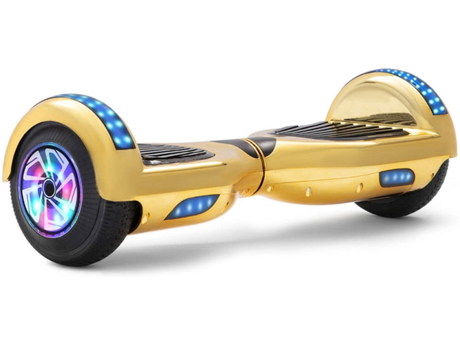 Hoverboard E-RIDES TL-C16 Dorado (Altavoz Bluetooth|Autonomía: 30-60 min| Velocidad Máx: 12 km/h)