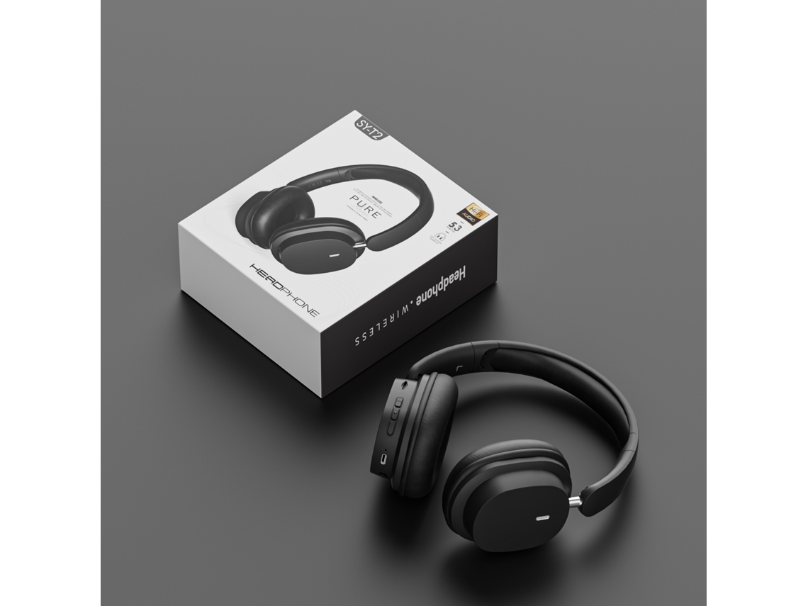 Auriculares Bluetooth (negros), Compatibles Con Bluetooth, Estilo Circumaural, Conector Plegable, Baja Latencia.