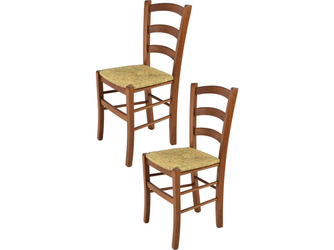 Conjunto de 2 Cadeiras T M C S Venice 320NO-110 (Castanho - 88x43x44 cm - Madeira)