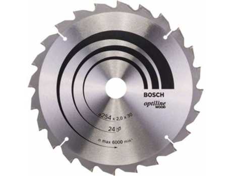 Disco de Sierra Circular BOSCH Optiline Madera 254x30x2.0 mm - 24