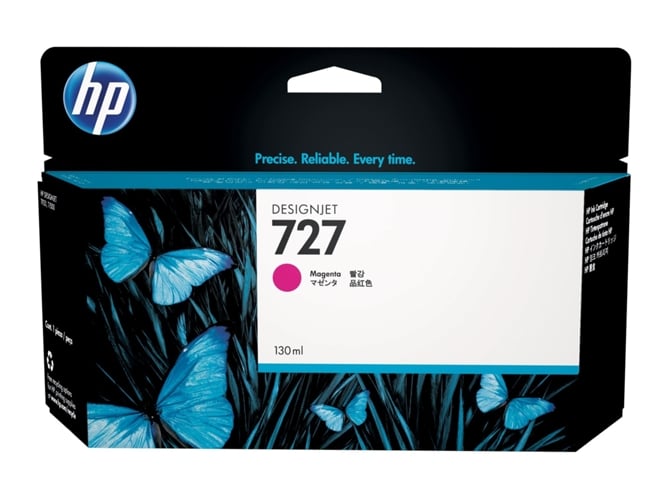 Cartucho de Tinta Original HP 727 de 130 Ml B3P20A Magenta para DesignJet T1500, T1530, T2500, T2530, T920, T930