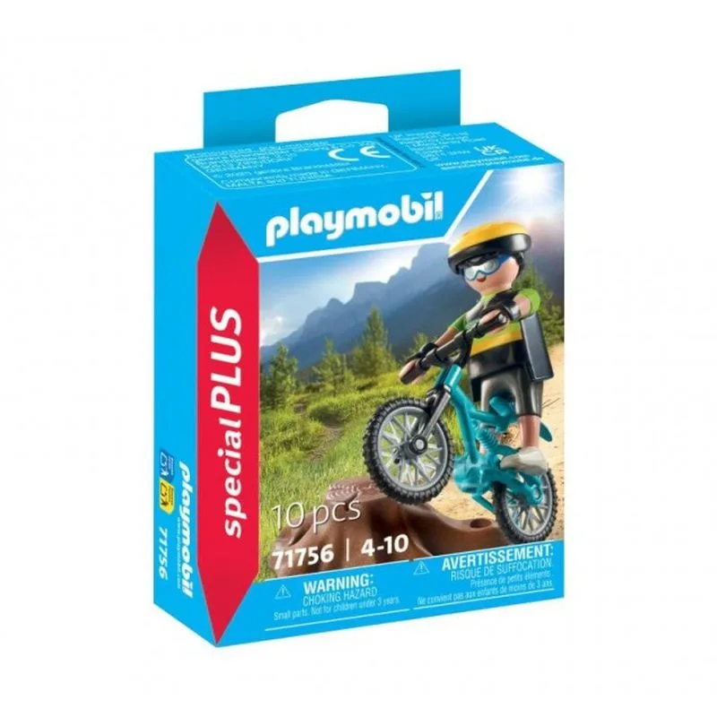 Playmobil 71756 Figura Ciclista de Montaña con Bici Special Plus