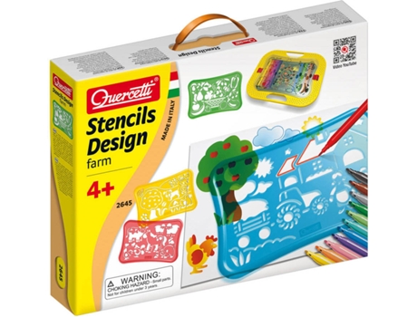 Juego Educativo QUERCETTI Play CREATIVO Plantillas Diseño Granja (Edad Mínima: 3 Años - 36 x 27,5 x 6 cm)