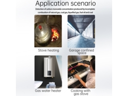 Detector Portátil De Monóxido De Carbono Con Prueba De Temperatura Y Alarma Sonora Y Visual.