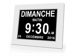 Reloj Digital Con Calendario One Piece, 7”, Hora, Fecha, Alarma, Recordatorio De Medicamentos (blanco).