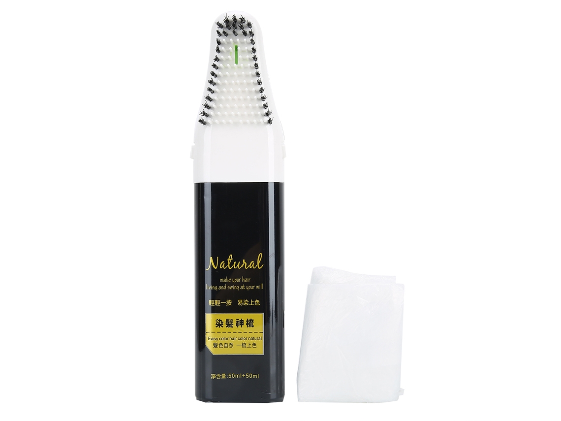 Peine Tinte Para El Cabello De Doble Uso, Color Temporal Con Brillo, 100 Ml Con Extractos De Plantas, No Irritante.