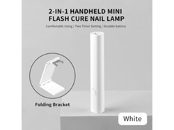 Lâmpada De Unhas Uv Led Portátil Com Timer 20s/60s Recarregável E Suporte Plegável Para Secar Esmalte Em Gel