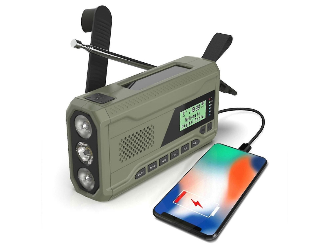 Radio solar multifuncional GOKOCO con Bluetooth, recargable y compatible con tarjeta TF.
