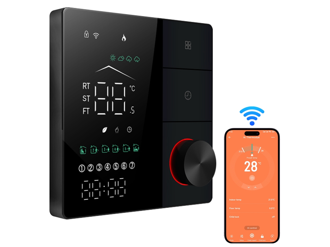 Termostato inalámbrico LCD Control de temperatura Aire acondicionado Hogar Invernadero