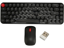 Combo Portátil De Teclado Y Ratón, Diseño Retro, Silencioso, 68 Teclas Para Oficina En Casa.