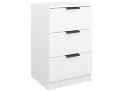 Mesita de noche Maison Exclusive blanca 40x36x65 cm
