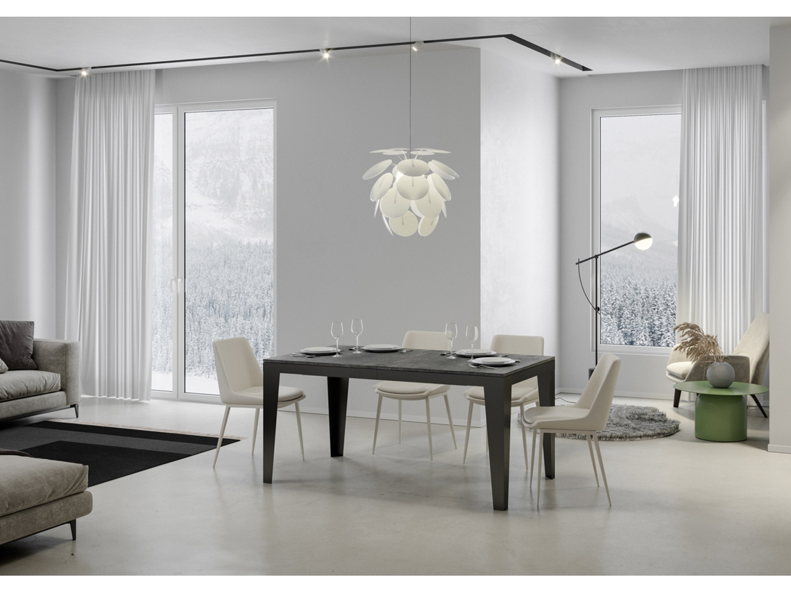 Mesa de Comedor ITAMOBY Flame Evolution (90x120/380 - Paneles de Melamina - Cemento)