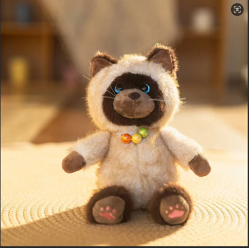 (marrón, 60 Cm) Lindo Peluche Realista De Gato De Anime De Dibujos Animados
