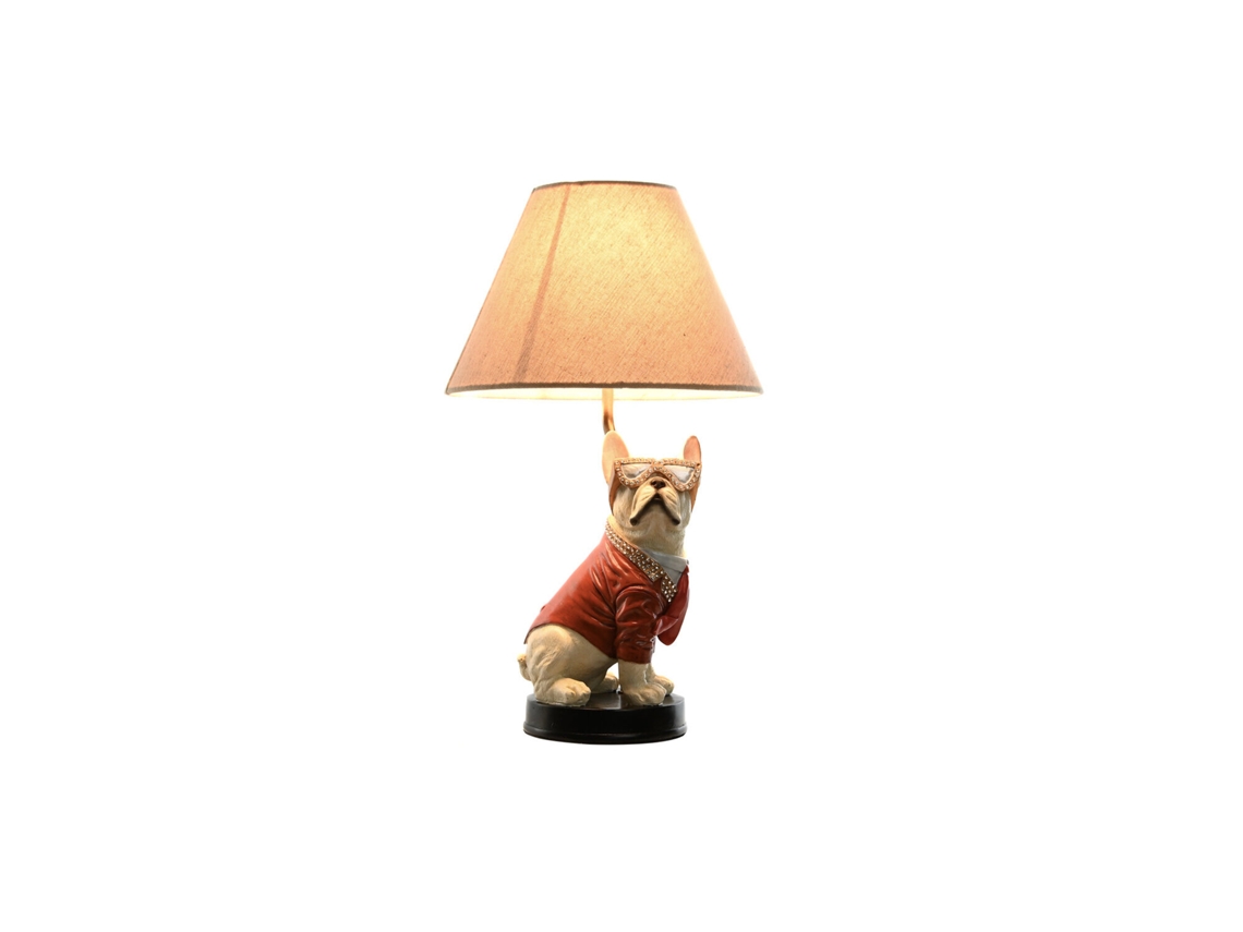 Lámpara de mesa de resina metálica con forma de perro, 26x26x46cm ALEXANDRA HOUSE LIVING