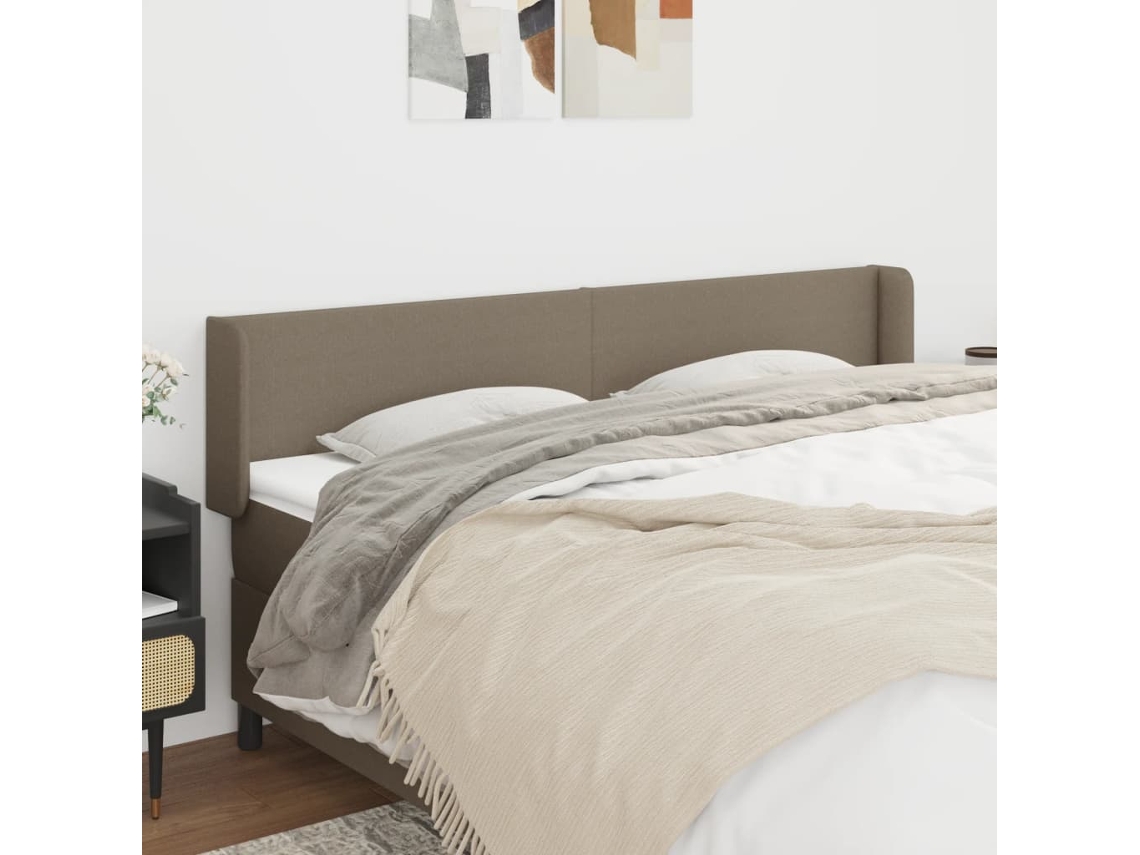 Cabecero De Tela Gris Taupe 183x16x78/88 Cm
