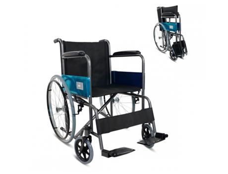 Silla de Ruedas MOBICLINIC Plegable Ruedas Grandes Ligera Ortopédica Negro Alcazar