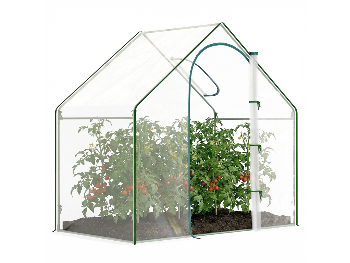 Puerta/ventana De Invernadero De 180x100x168cm, De Pe Transparente Con Protección Uv.