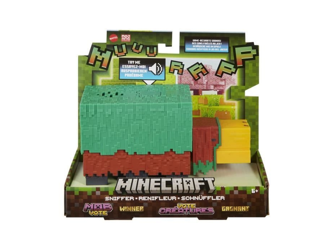 Figura de acción de Minecraft Sniffer de 8,25 cm con niños del juego Minecraft Hxm85 Mattel