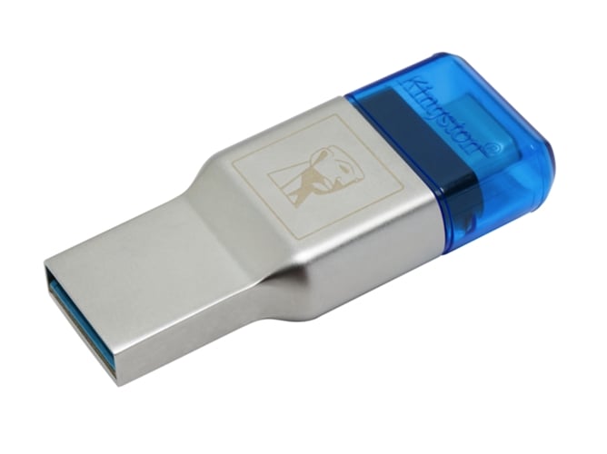 Lector de Tarjetas KINGSTON TECHNOLOGY MobileLite Duo USB 3.0 Type-A/Type-C Azul y Plateado