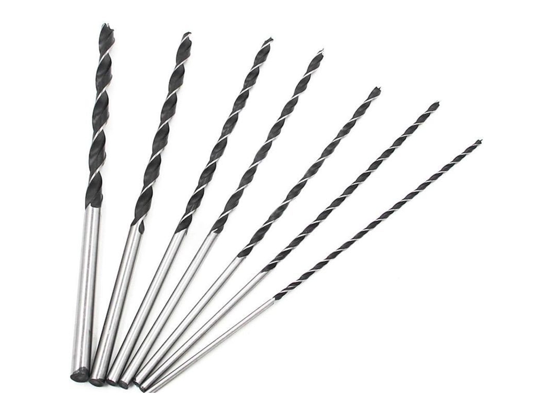 Juego De 7 Brocas Extralargas De 300 Mm Para Madera, De Acero Al Carbono Endurecido, De 4 A 12 Mm Para Taladrar.