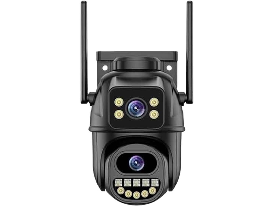 Cámara Ip Wifi Hd Para Exteriores De 8 Mp Con Zoom, Doble Lente Y Pantalla, Función