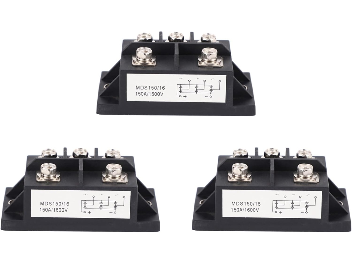3 Rectificadores De Puente De Diodos Trifásicos Mds150a 150a Amp 1600v Cobre 150 Celsius Control De
