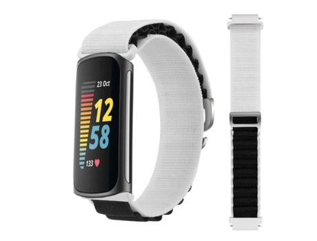 Correa Loop Alpine para Fitbit by Google Charge 5 Blanco y Negro