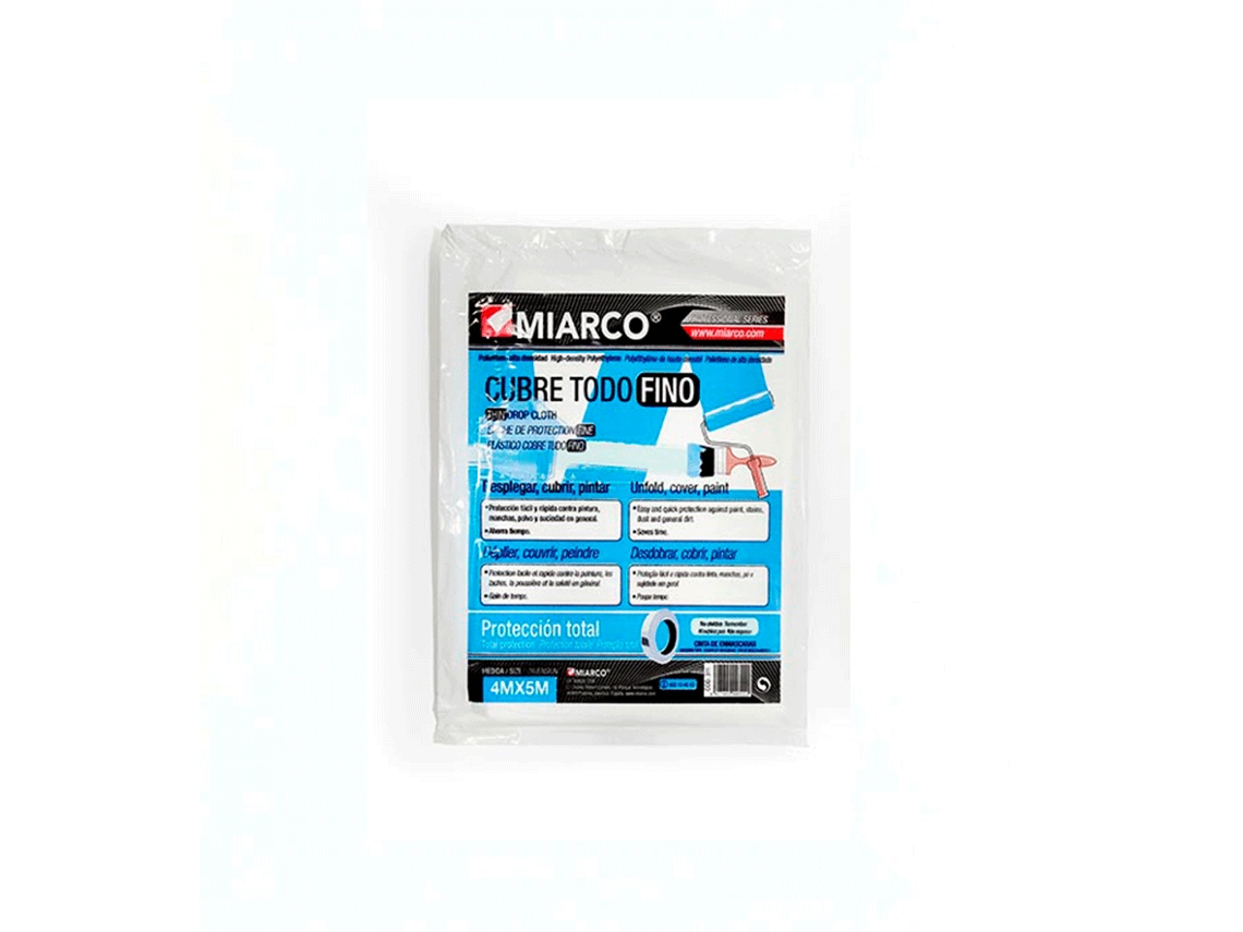PE Protección Plástico Fino 7µ 4 mx 5 m MIARCO