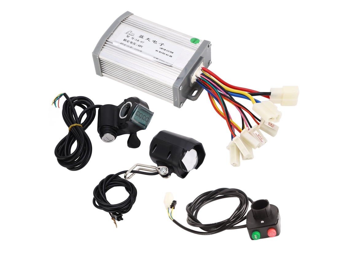 Kit De Conversão Para Bicicleta Elétrica (controle Com Acelerador E Farol)