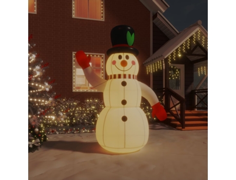 vidaXL Muñeco de nieve inflable con LEDs 240 cm