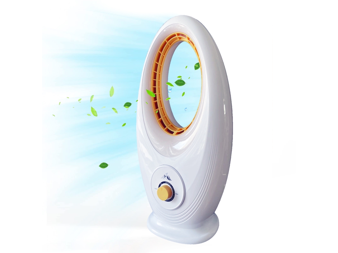 Ventilador Sin Aspas Ventilador de Torre Silenciosa 40W Ventilador de Pie 3 Velocidades Blanco SELEOK