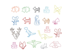 100 Clips De Papel Con Forma De Animalitos, Divertidos Y Coloridos, Clips Metálicos Para Libros Y Notas, Bookmarks Tiernos