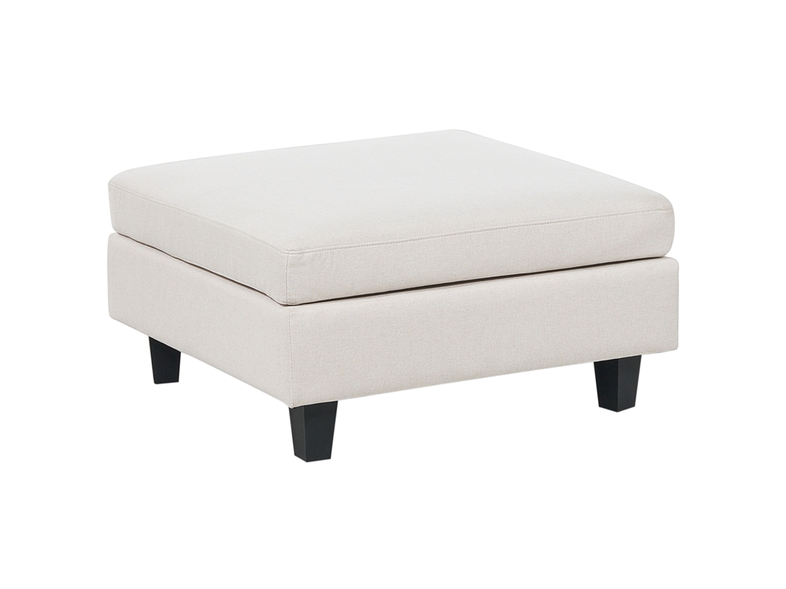 Otomana BELIANI Unstad de Poliéster Beige 76x76x72