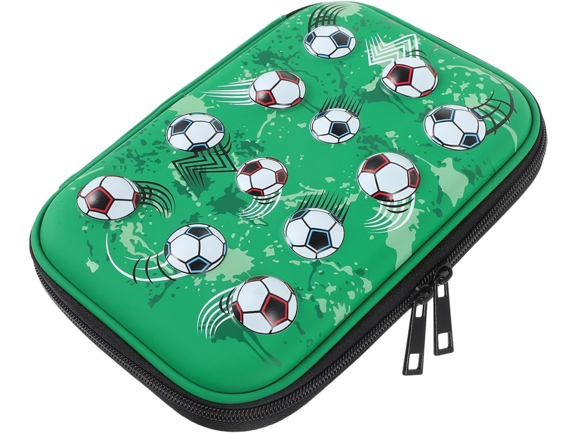 Estuche Portátil De Papelería Con Diseño De Fútbol Para Adolescentes, Organizador De Gran Capacidad.
