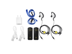 2 Piezas Super Mini Walkie Talkies Radio De Dos Vías Interfono Con Usb Y Auriculares
